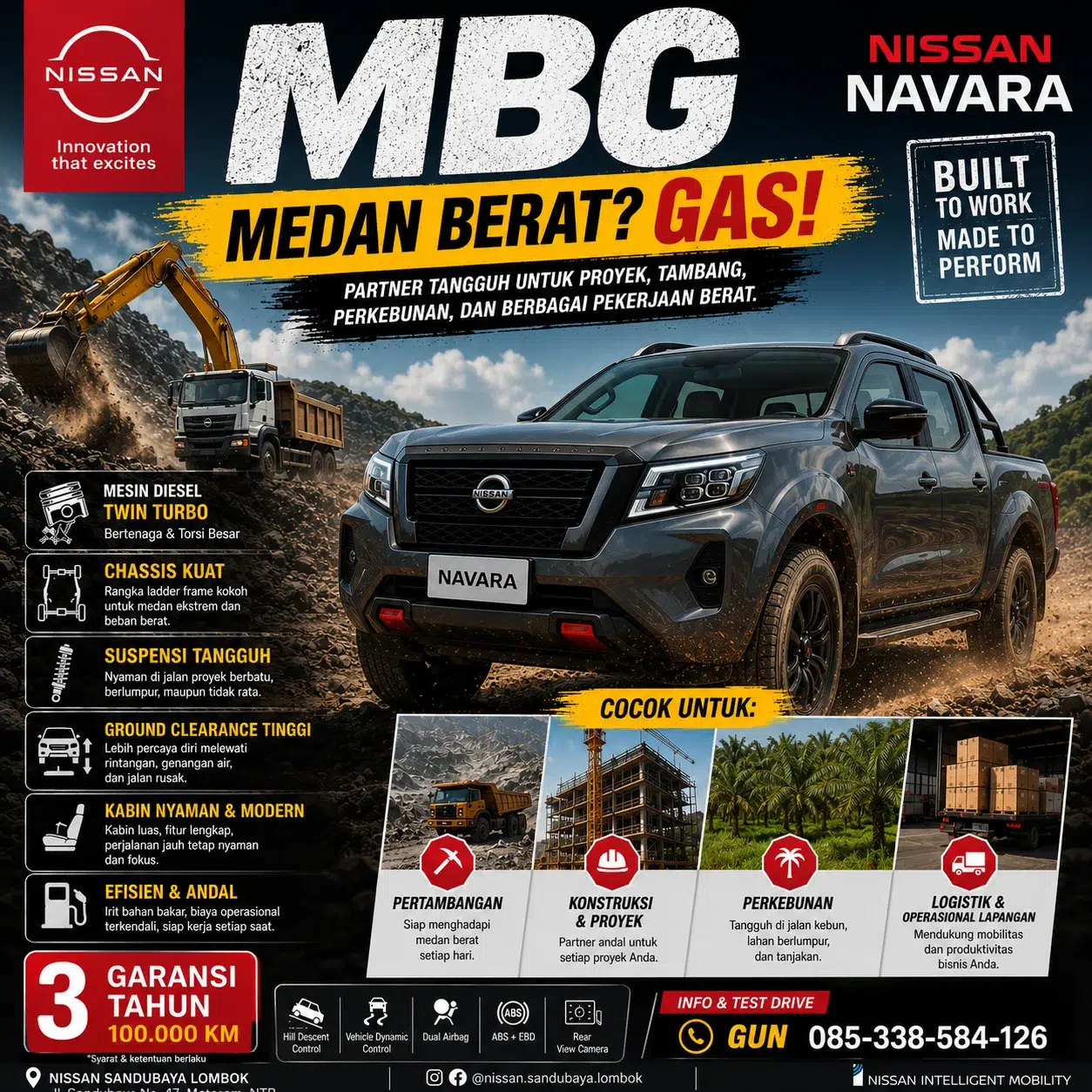 Nissan Navara Lombok 2026: Harga, Spesifikasi, Keunggulan, dan Alasan Memilih Double Cabin Tangguh untuk Bisnis & Petualangan
