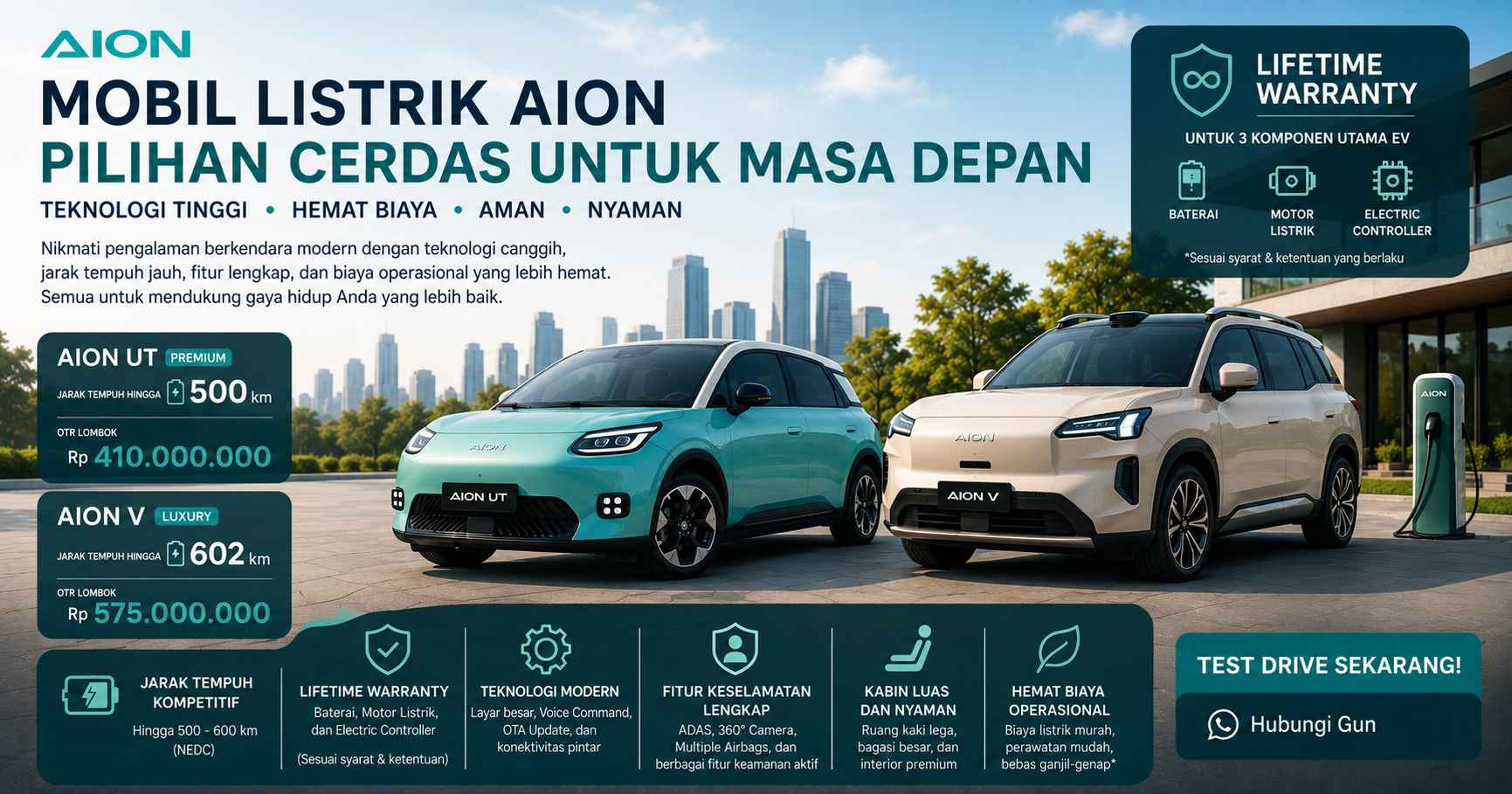 Mengapa Memilih Mobil Listrik AION Lombok? Ini Keunggulannya Dibandingkan Merek Lain